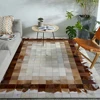 chinese china home hotel livingroom bedroom cowhide leather patchwork rugs