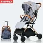 TIANRUI 2018 new design luxury folding lightweight baby stroller 2 in 1