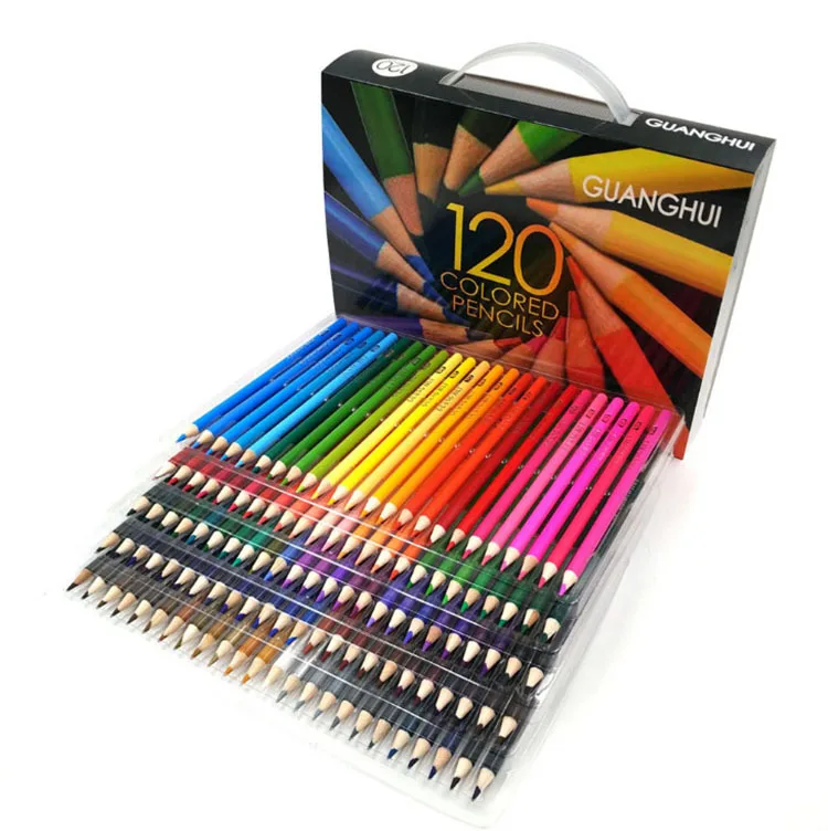 أقلام رصاص ملونة من مصنع فيتنام في كمبوديا 120 لونًا فريدًا (بدون تكرار) مجموعة أقلام تلوين للرسم الفني ، أفضل هدية