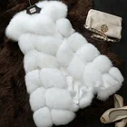 Hot Selling Lady's Faux Fur Vest Quality Soft Fox Fur Waist Coat