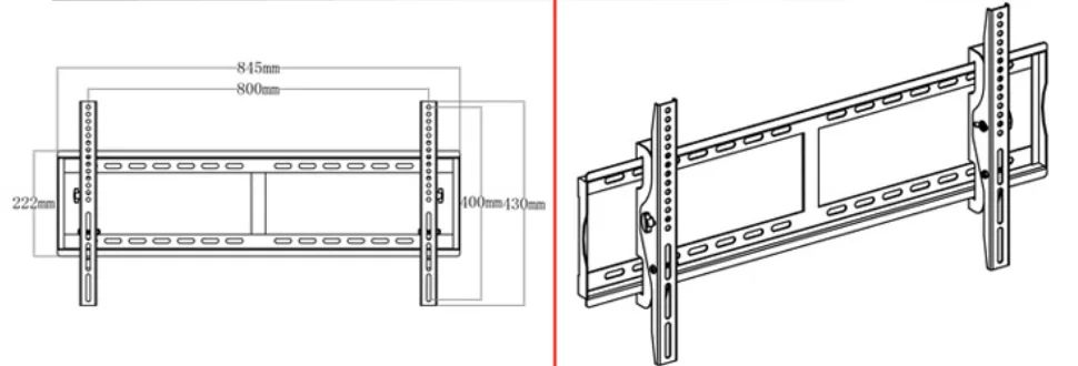 Tilting LCD tv holder wall mount bracket suitable for 60 to 84 Inches ...