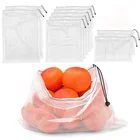 Eco-frindly Nylon Mesh Reusable Grocery Bags Net Shopping Bag With Customize Logo Printing