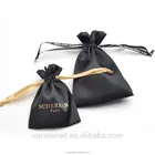 satin jewelry pouch/satin hair shoe dust clutch cosmetic bag with logo printing