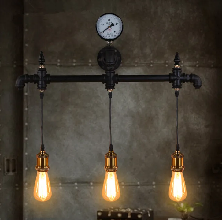 Black-Wandlamp-3-Heads-Loft-Industry-Retro-Restaurant-Bar-Wall-Light-American-Village-Cafe-Water-Pipe (2)