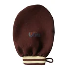 Brown Color Hotel Disposable Bath Loofah Spa Gloves Natural Loofah Sponge For Spa Hammam Exfoliator