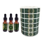 Custom Organic Olive Beard Oil Sticker Printing Coconut Essential Oil Bottle Labels
