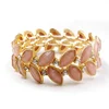 Hot selling fashion design shiny marquise resin stone and bling bling crystal rhinestone stretch bracelet