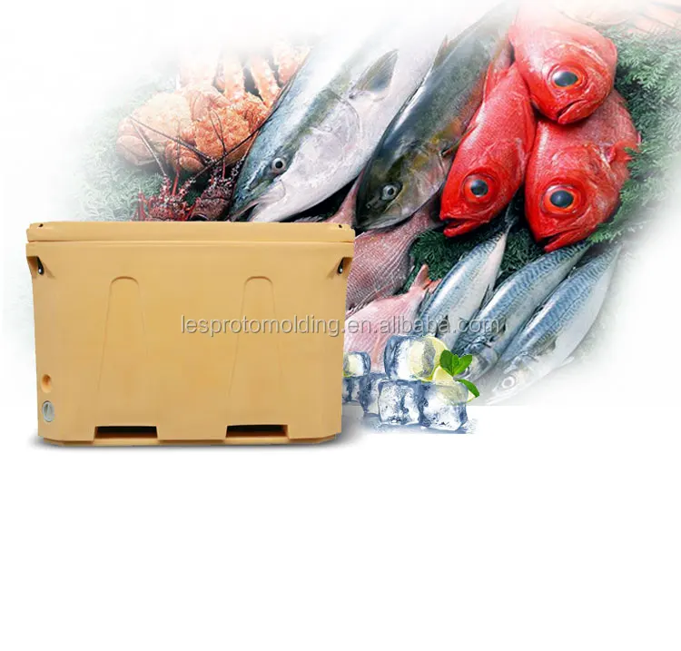 800L fish holding container Durable plastic PE dry ice bin shipping container for dry ice