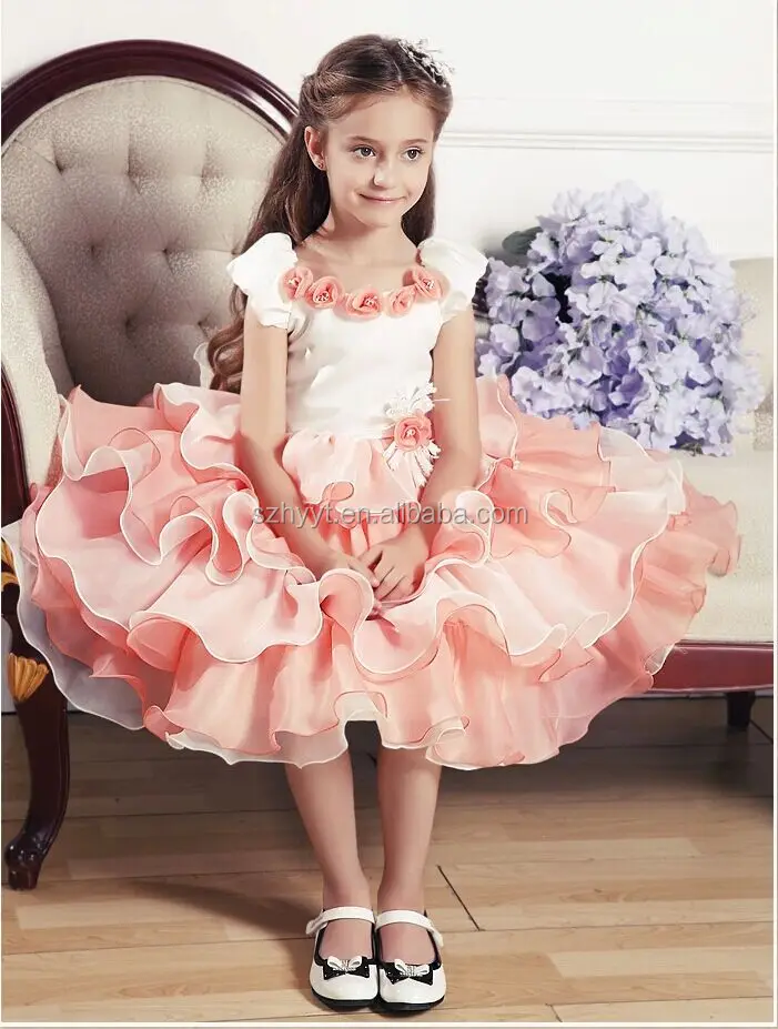 2016 Summer style girl dresses for 2-12 years Princess Party Kids clothes Child's wear toddler tutu baby girls dress with lace