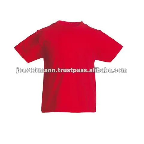 Plain Round Neck Short Sleeve Kids T-Shirt