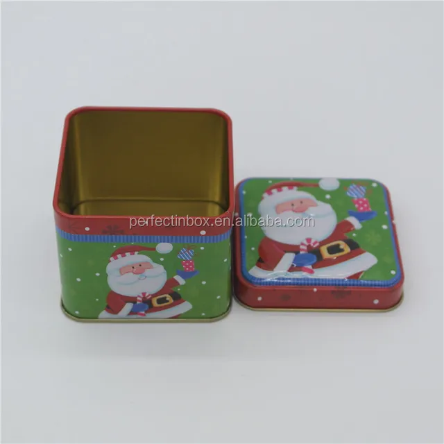 christmas festival small gift candy storage metal tin cans