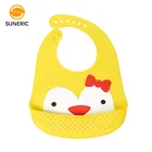 Yellow Adorable Washable Bib Yellow Waterproof Feeding Baby Bibs Silicone