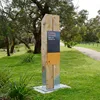 Custom Wooden Street Nature Reserve Map Information Pylon Sign