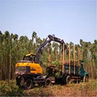 Forest small log loader wood grab machine