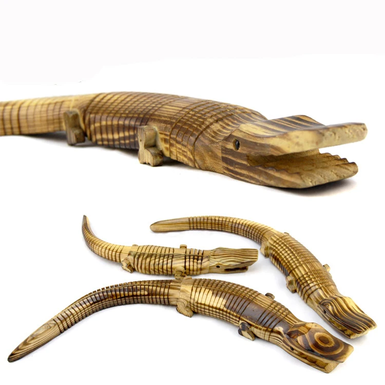 wooden crocodile toy