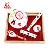 Children white ladybird kids wooden baby musical instrument set toy with wooden box
