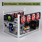 Upmarket Stackable 6 GPU Mining Rig Frame Aluminum Mining Rig Case For ETH/ETC/ ZCash Ethereum Mining