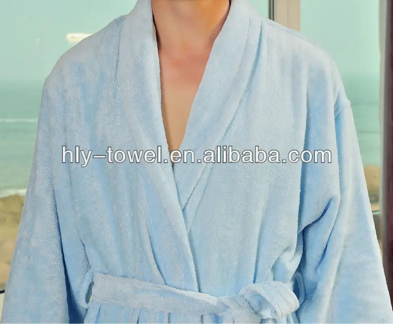 100 cotton terry cloth fabric bathrobe for man