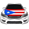 Puerto Rico Flag Car Hood Cover 3.3X5FT 100% Polyester,Engine Flag,Elastic Fabrics Can be Washed,Car Bonnet Banner