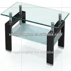 2013 new contemporary cheap high gloss mdf glass coffee table