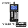 XTAR VC2 two bays li ion e cigs batteries 3.6 v lithium battery charger