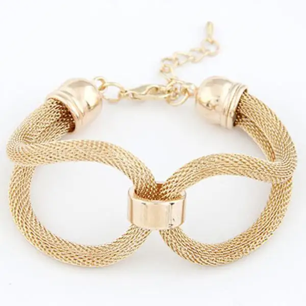 Punk Multilayers Metal Braided Bracelets Multicolor Metal Weave Bracelets Men Women Chunky Weave Bracelets Wrap Snake Chain Gift