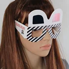 paper christmas diffraction glasses paper eye glasses Red and blue glasses