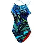 PBT one piece training swimsuit for girl aquatic swimwear customized print non-formal bathing suit