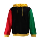 black wholesale hoodies custom mens bulk color block pullover hoodies