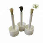 Screw plastic caps, plastic screw lids with hair brush applicator for 100ml 250ml 500ml tin can