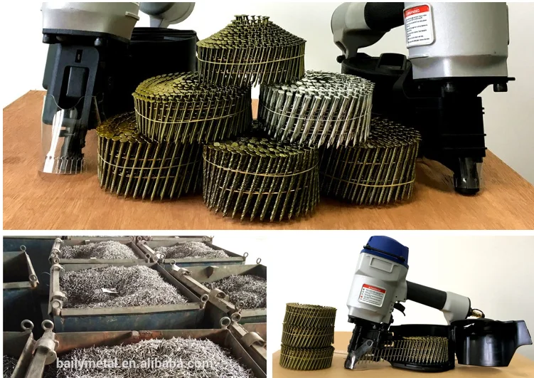 China manufcturer supply directly (2.87mm x 50mm) screw wooden pallet coil nails for sale oversea market