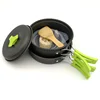 High Quality Camping Kitchen Cooking Pot Outdoor 7 PCS Titanium Cookware Set