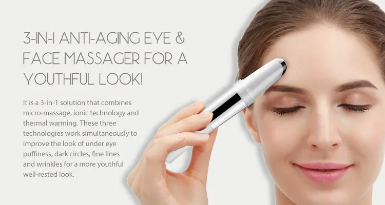Chargeable Thermal Care Wrinkle Wand Ionic For Eye Pouches / Dark Circles