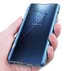 Electroplate Mirror Smart Flip Cover Phone Case for Samsung S10 PLUS
