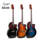 M-4160-EQ fiber body ovation oem semi acoustic guitar made in china
