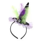 FACTORY DIRECTLY Black Helix Colourful Feathers Hair Clasp Adjustable Halloween Headband