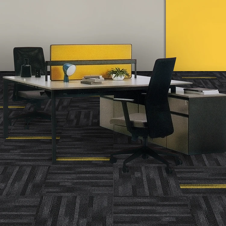 2019 Classical Design Commercial Using PP Material PVC Backing Carpet Tiles 100x100