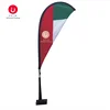 Customized High Quality Mini Outdoor Dubai Car Window Bow Beach Flag Teardrop Flags