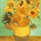 Abstract Wall Art Oil Painting DIY by Numbers for Adults Yellow Sunflower by Van Gogh Paint by Number Kit