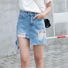 Factory Sexy Ladies Blue Skinny 2019 fashion cheap women denim skirts Short Mini Skirt OEM jeans