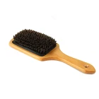 HIgh quality wooden 100% boar bristle custom logo ionic hair brush