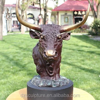 Animal Theme Table Decorative Bronze Bull Head Sculpture Buy