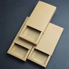 cheap custom printed foldable brown kraft paper handmade soap packaging box slide drawer box