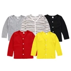 Hot sales autumn button coats plain knitted cardigan sweater for kids girl