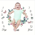 Good price new baby monthly and years milestone blanket set