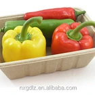 Disposable Biodegradable Paper Bowl shallow square salad box bamboo pulp unbleached