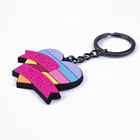 Promo custom logo Advertisement PVC Keychain Keyring