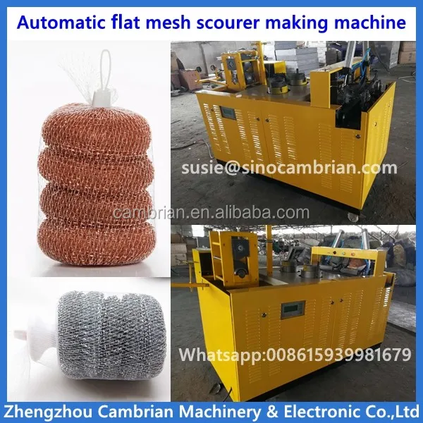 kitchen clean ball mesh scrubber scourer making machine