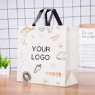 Wholesale custom pp non woven laminated handbag ultrasonic shopping bag