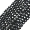 Natural Black Spinel Faceted Round A Grade Gemstone Bead Semiprecious Stone Jewelry
